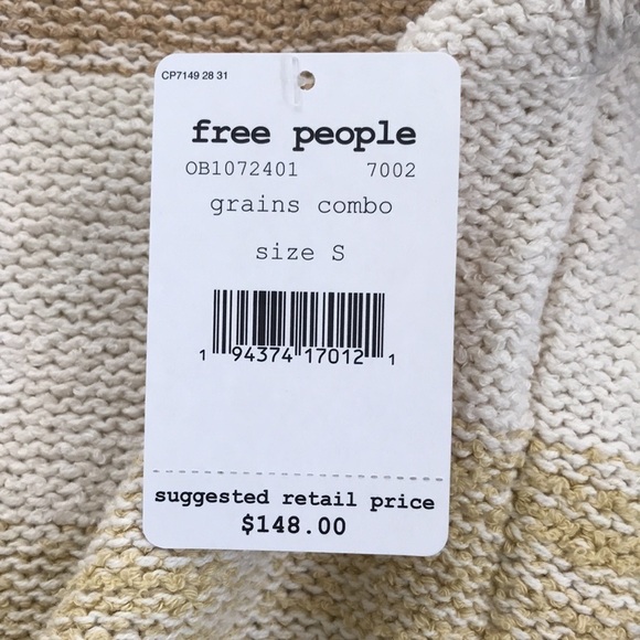 FREE PEOPLE Button Front V-Neck Knit Cardigan Size Small - Picture 8 of 9